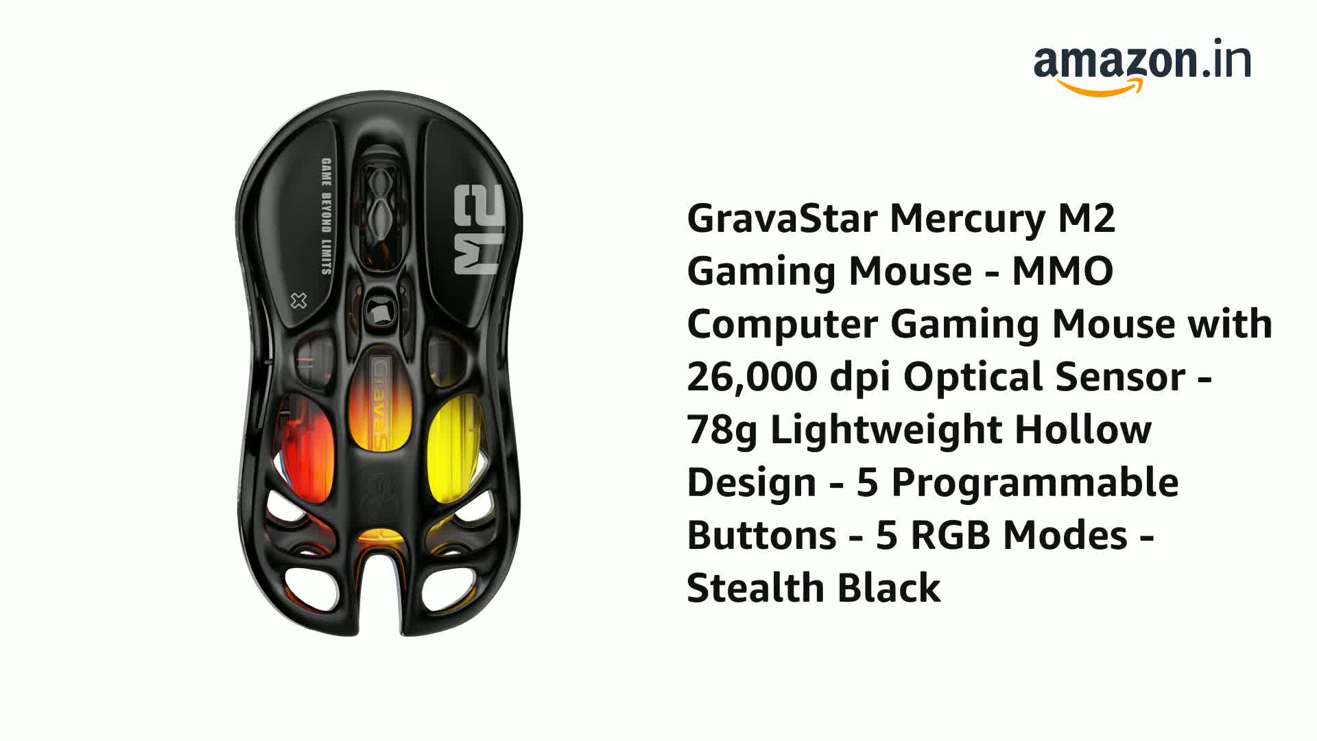 Amazon.in: Buy GravaStar Mercury M2 Gaming Mouse - MMO Computer